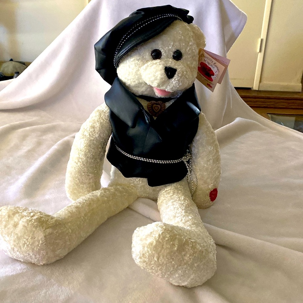 🚦Chantilly Lane bear needs new battery nwt born to be wild